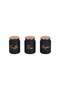 Adrian Storage Bowls Set Gold 3 Pieces 700 ml Glass Modern Black - 3