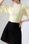 Women's Sandy Side Gathered Short Sleeve Blouse - 5
