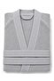 Unisex Light Gray Kimono Bathrobe 100% Cotton Soft Absorbent Spa & Hotel Quality Bath Robe for Men & Women - 2