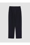 Navy Blue Loose Fit Girls' Trousers