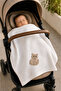 Baby Pique Blanket Waffle 100% Cotton 110X110 cm with Rabbit Appliqué - 4