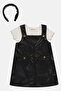 Kids Girl 3 Pcs Solid Dress, Top And Headband Set, Multicolor - 4