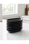 12 Pieces 12X7 cm Melamine Oval Boat Breakfast Plate Machine Washable Black Serving Plate - 2