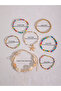 Women Colorful Beaded Bracelet Stack with Starfish Charm - 2