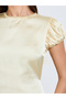 Yellow Satin Casual Maxi Dress - 4