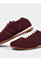 Burgundy Suede Look Lace-Up Sneakers - 3