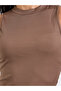 Brown Ribbed Top and Wide Leg Pants Co-Ord Set - 3