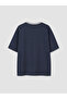Lcw Vision Navy Blue Paris Printed Oversize Women's T-Shirt - 7