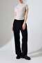 Sandy Fabric Degaje Collar Draped Short Sleeve Women's Blouse - 3