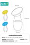 2Pcs Manual Breastmilk Pump, 100% Food-grade Silicone Breastmilk Collector, Silicone Breastmilk Pump with Leakproof Lid for Breastmilk feeding, Clear 90ml, BPA Free Manual Milk Collector with Cap - 8