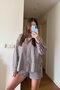 Brown and Blue Checkered Shirt Shorts Set - 7363 - 3