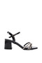 Zri̇n-889 Premium Black 3-Stripe 6 cm Heeled Women's Shoes - 2