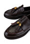 Women's Genuine Leather Brown Loafer Shoes - 3