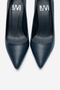 Clyde Navy Blue Genuine Leather Women's Heeled Shoes - 2