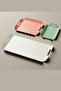 Metal Serving Presentation Tray Soft Colors 3 Piece Set (Cream-Pink-Green) - 4