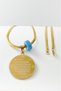 3.5 cm Plate Gold Color Double Sided Celcelutiye Vefki Embroidered 60 cm Crushed Italian Chain 316L Stainless Steel Necklace - 6