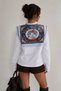 Women's Long Sleeve Aegean Myth T-Shirt with Shawl Collar Accessory in White – Stretchy Fabric, Comfortable Fit - 2