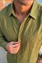 Jora Premium 100% Cotton Linen Regular Fit Green Men's Shirt - 6