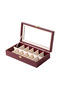 12-Slot Black Leather Watch Box Lockable Watch Storage and Collection Box with Glass Lid - 6