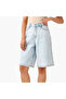 Mid-Rise Burmuda Cotton Shorts with Pockets - 5