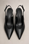 Women's Black Wedge Heel Stiletto 8.5 cm Comfortable Full Mold. - 8