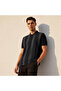 Men Short Sleeves Striped Polo T-shirt
