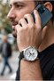 Taraftar Men's Wristwatch |   42mm Stainless Steel Case, Black Leather Band - 4