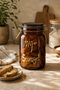 Amber Glass Jar with Locking Lid 1500 ml |   Airtight Silicone Sealed Storage Jar - 5