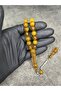 İmamesi Embroidered High End Powder Amber Prayer Beads - 3