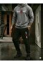 Unisex Beast Mode Printed Hooded Sweatshirt Tracksuit Set