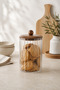 Akasya Lid Line Glass Jar 1150 ml Striped Glass Kitchen Storage Container - 6
