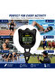 Digital Sports Stopwatch | Water Resistant | LCD Display | Split Time & Stopwatch Timer | Handheld Timer with Neck Lanyard | Black - 6