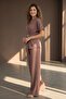 Women's Crepe Satin Classic Office Set Double Breasted Jacket Trousers Two-Piece Set 36059 - 6