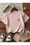 Pink Oversize Cotton T-Shirt with Turtle and Flower Print, Relaxed Fit, Unisex - 5