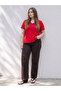 Lcw Curve Red Large Size 100% Cotton Women's T-Shirt - 2