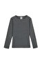 Dark Gray Long Sleeve Girls' Basic Seasonal T-Shirt - 4