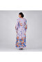 White Orange Mustard Floral Maxi Dress - 5