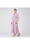 Magenta Purple Solid Corset Panel Maxi Dress - 3