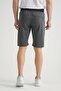 Anthracite Men's Shorts with Minimal Print Regular Fit - 6