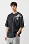 Oversize Printed T-Shirt Black - 4