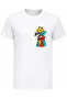 Colorful Cat Characters Printed Colorful Cat Illustration Cotton T-Shirt