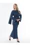 Brooch Detailed Double Suit Set Dark Navy Blue - 2