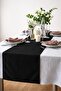 Organic Raw Linen Table Runner 40X150 cm - Buldan Woven Linen Decorative Tablecloth - 3