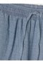 Lcwaikiki Classic Indigo Women's Jean Shorts with Elastic Waist - 6