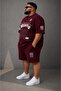 Men's Large Size Oversize Printed Shorts Set 100% Cotton 2-Piece Set Casual Sports Combination - 2