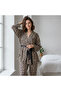 Women's Clothing Long Sleeve Leopard Pattern Dressing Gown Set Bb2665 - 5