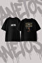 Megan Thee Stallion_7 Design Printed Oversize Crew Neck T-Shirt Black