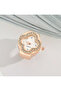 Luxury Clover Dial Finger Watch Women Adjustable Quartz Ring Watch Crystal Clover - 6