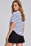Busem Women's Striped Cotton Crew Neck T-Shirt - 2