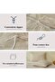 Duvet Cover Set 100% Washed Cotton, Khaki, Double 200x200cm - 6